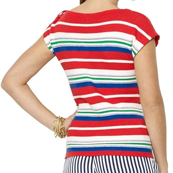 CLOSET CLOSING Lauren Ralph Lauren Striped Knit top - Picture 2 of 9